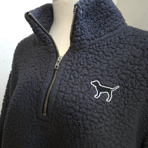 Victoria's Secret |  grey Sherpa turtleneck half zipper Pullover sweater - Picture 4 of 10